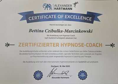 Vorschau Zertifikat: Zertifizierter Hypnose-Coach